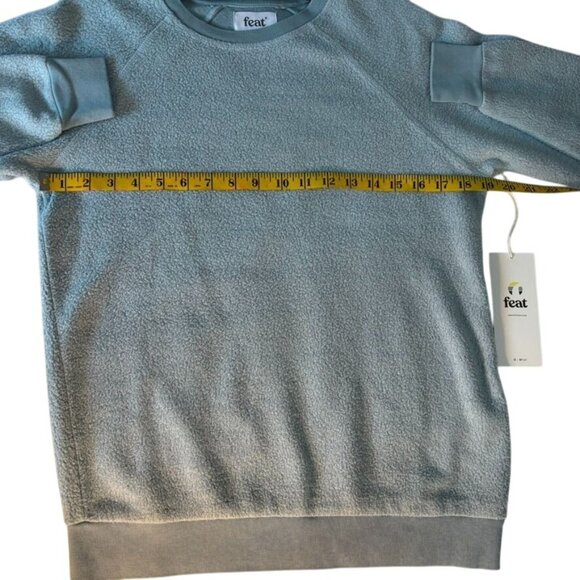 Ideal for gift-giving, Feat Womens Blue Textured Sweatshirt Size S - Picture 11 of 12